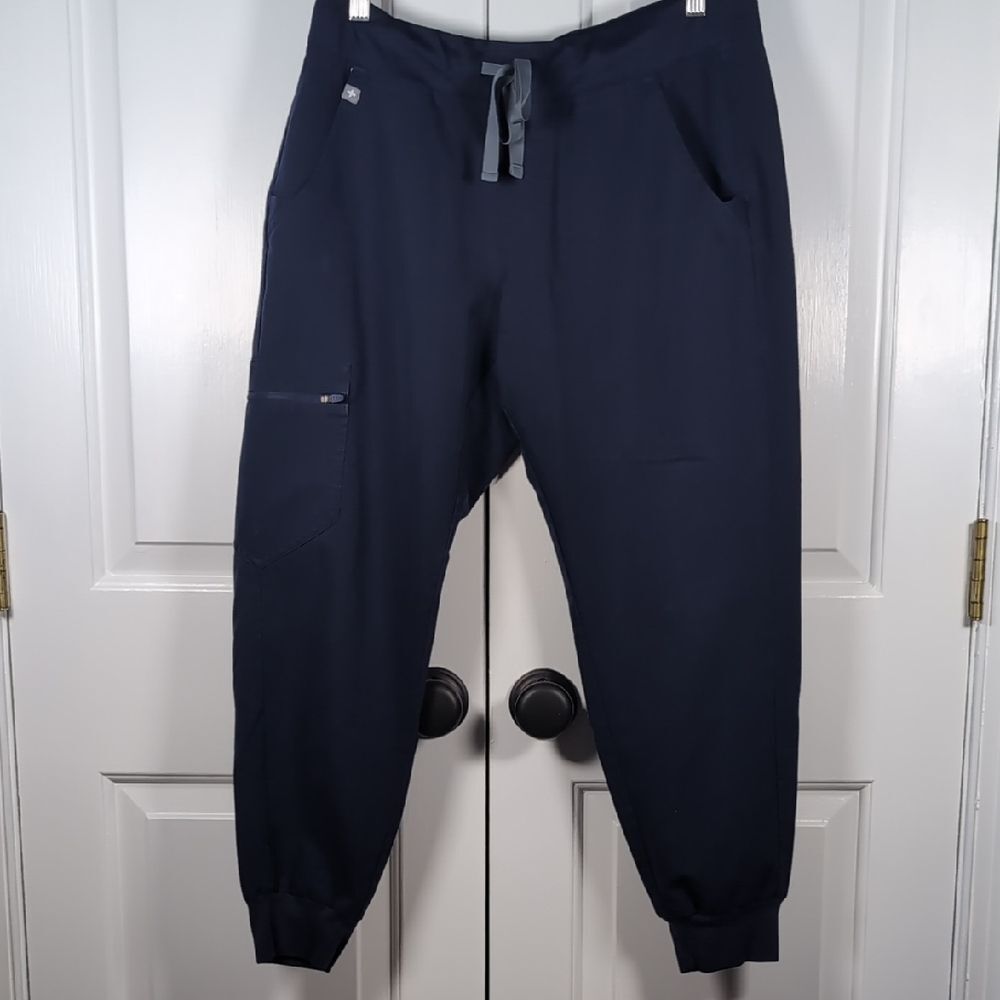 FIGS Navy Blue Zamora Jogger Scrub Pants Women's Size M Technical Collection